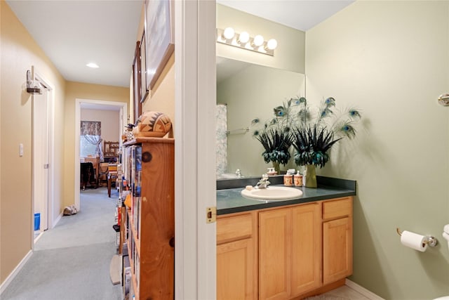 bathroom with vanity