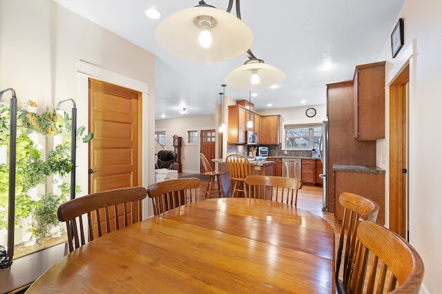 view of dining area