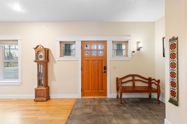 entryway featuring hardwood / wood-style flooring