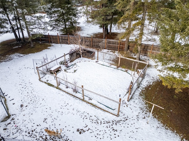 view of snowy yard