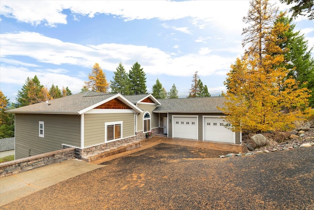 view of front of house featuring a garage