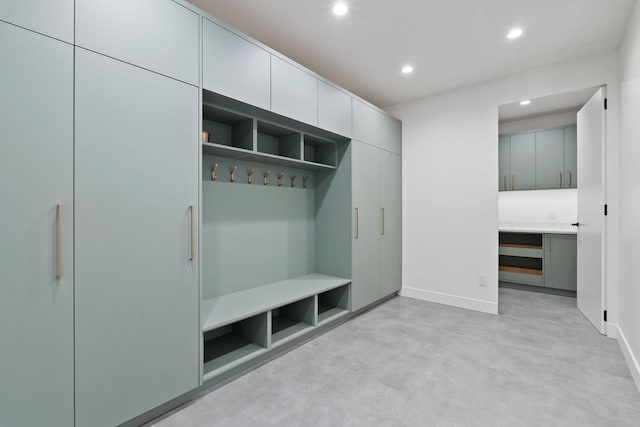 1027 State Park Rd, Whitefish, MT 59937 - mudroom with recessed lighting and finished concrete floors