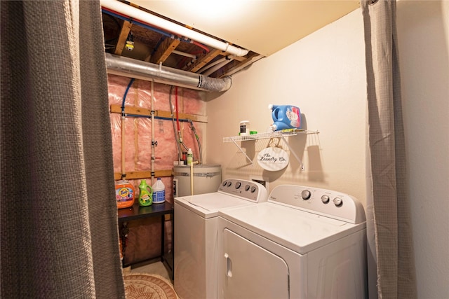 1825 Scott St Unit B, Missoula, MT 59802 - washroom with water heater and separate washer and dryer