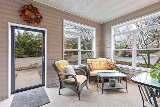 sunroom featuring plenty of natural light