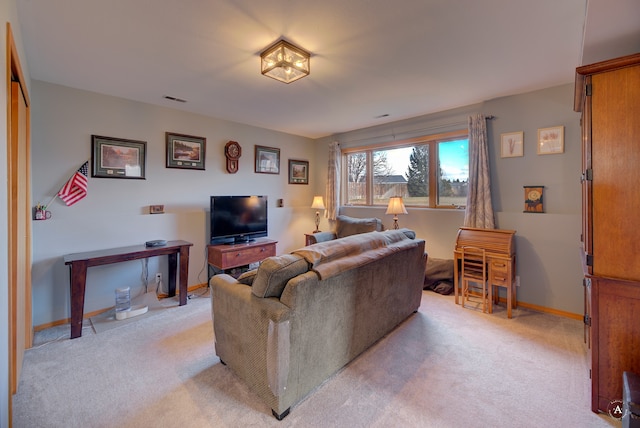 view of carpeted living room