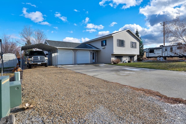 view of front of property with a carport