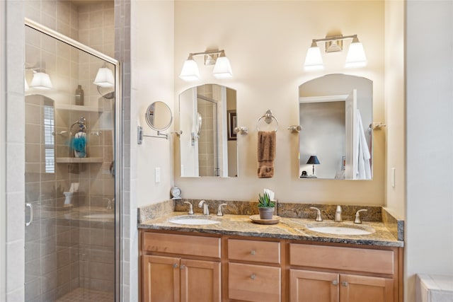 659 Copperwood Ct, Whitefish, MT 59937 - full bath featuring a stall shower and double vanity