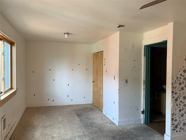 view of carpeted empty room