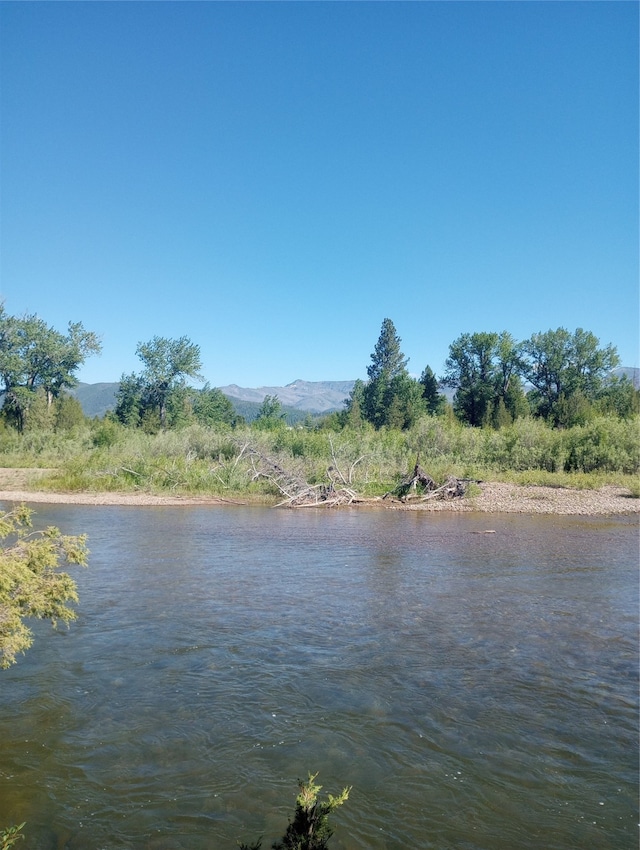 view of water feature featuring a mountain view