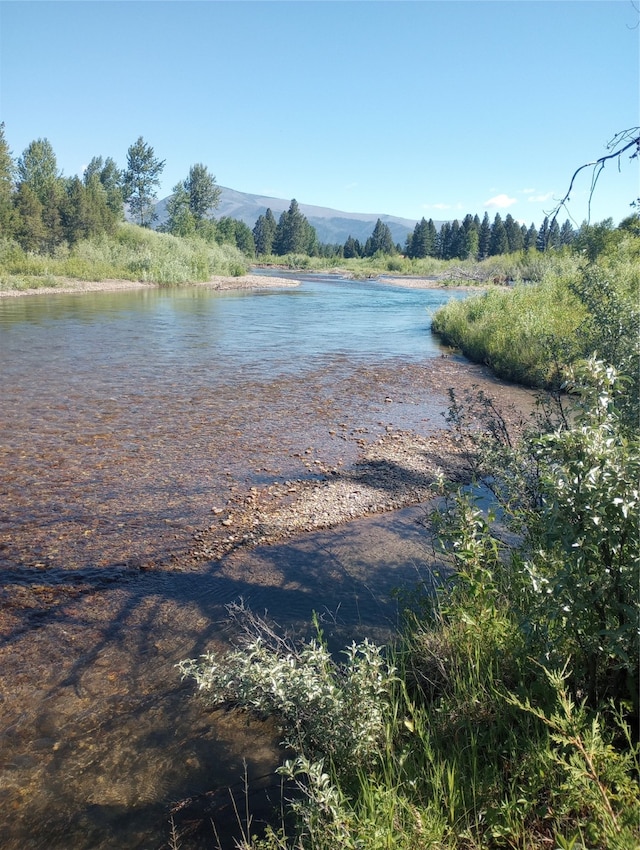 property view of water with a mountain view