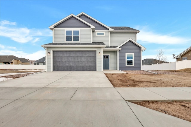 view of front of house featuring a garage