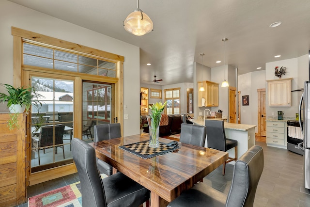 view of dining area