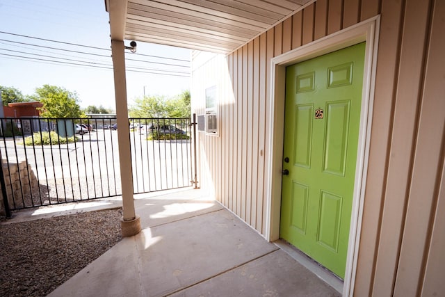 property entrance with a porch