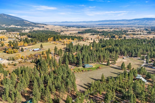 aerial view featuring a mountain view