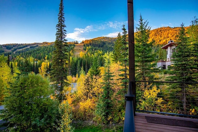 1148 Glades Dr, Whitefish, MT 59937 - view of mountain backdrop with a heavily wooded area