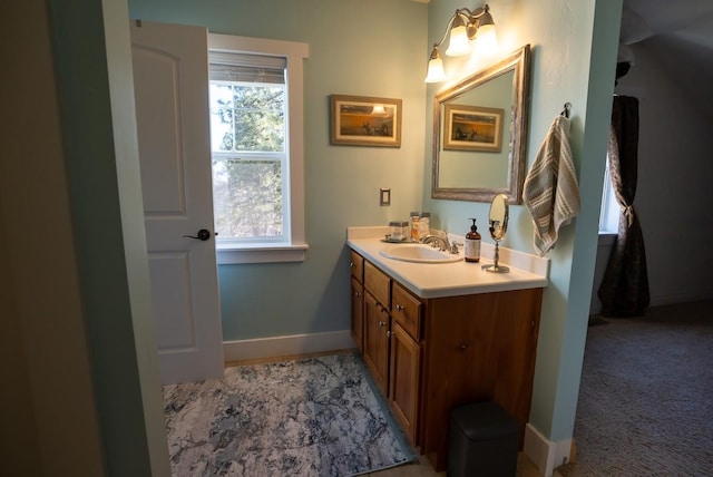 bathroom featuring vanity