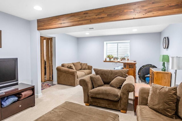 view of carpeted living room