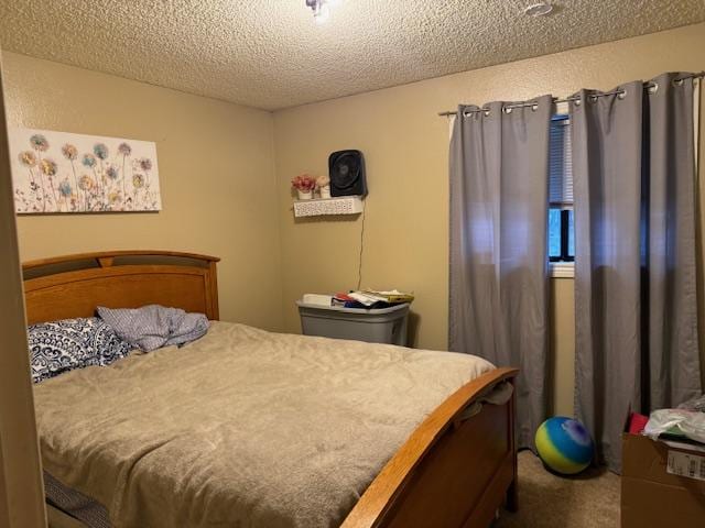 bedroom with a textured ceiling