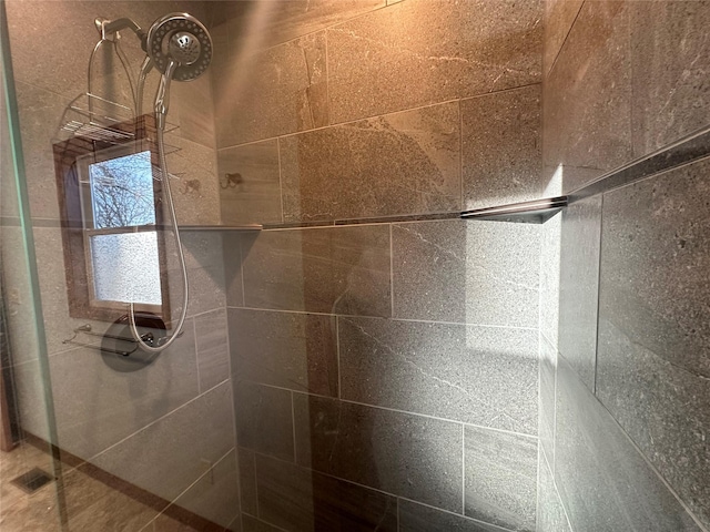 room details with tiled shower