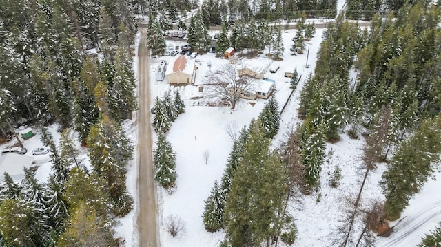 view of snowy aerial view