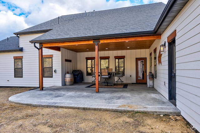 rear view of house with a patio area