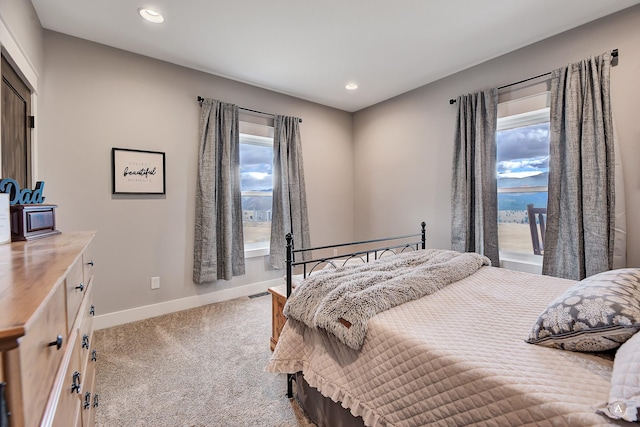 view of carpeted bedroom