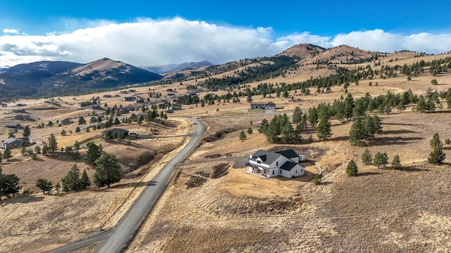 property view of mountains with a rural view