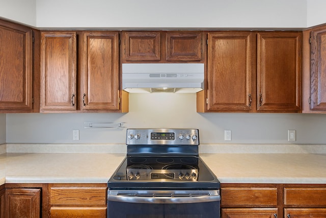 kitchen with electric range