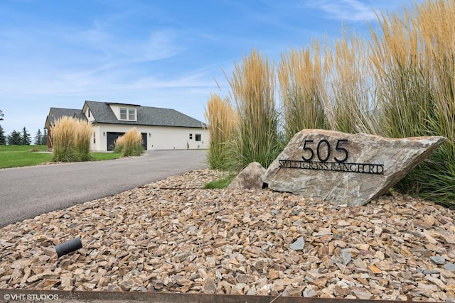 view of community sign