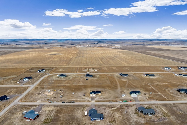 bird's eye view with a rural view