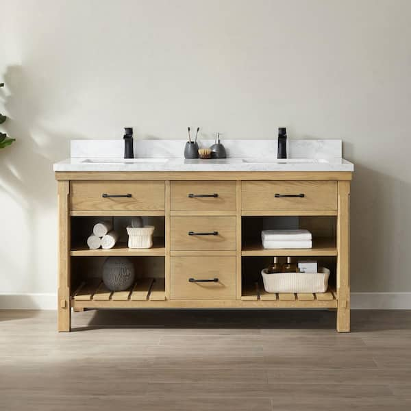 bar featuring dark hardwood / wood-style floors, sink, and light brown cabinetry