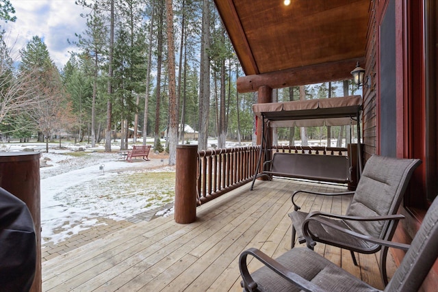 view of wooden deck