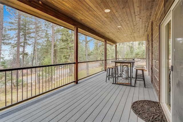 view of wooden deck