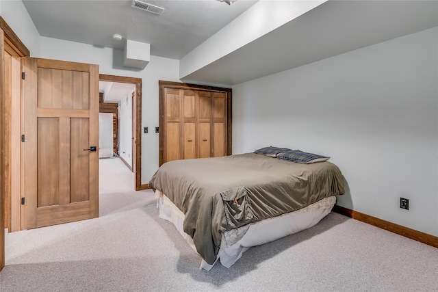 view of carpeted bedroom