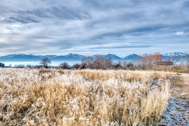 mountain view with a rural view