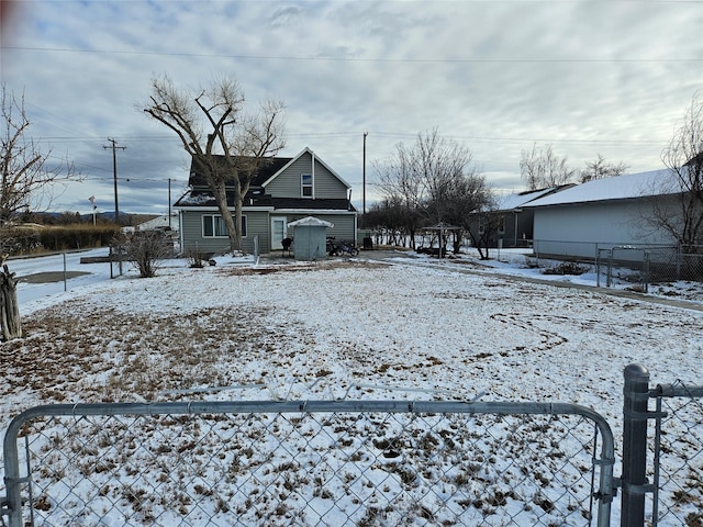 view of snowy yard