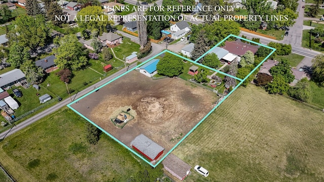 444 S Meridian Rd, Kalispell, MT 59901 - aerial view of residential area with property boundaries highlighted