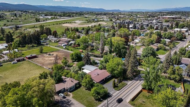 444 S Meridian Rd, Kalispell, MT 59901 - aerial overview of property's location featuring nearby suburban area and a mountainous background