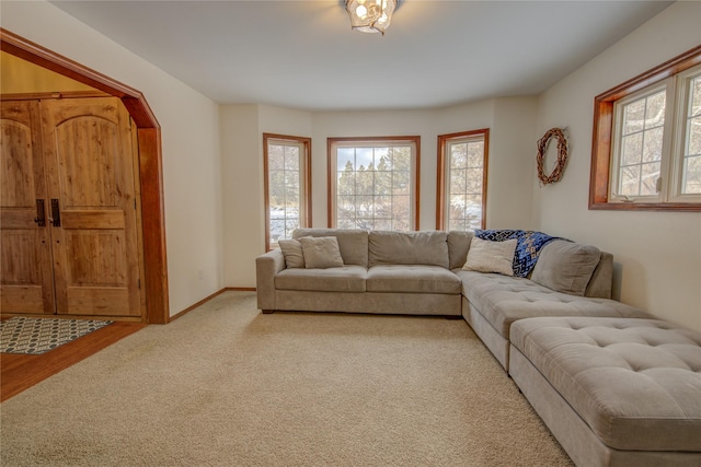 view of carpeted living room