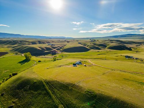 bird's eye view with a rural view