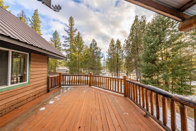 view of wooden terrace