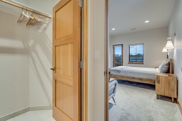 view of carpeted bedroom