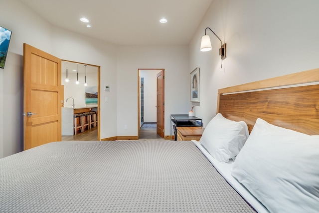 bedroom featuring sink