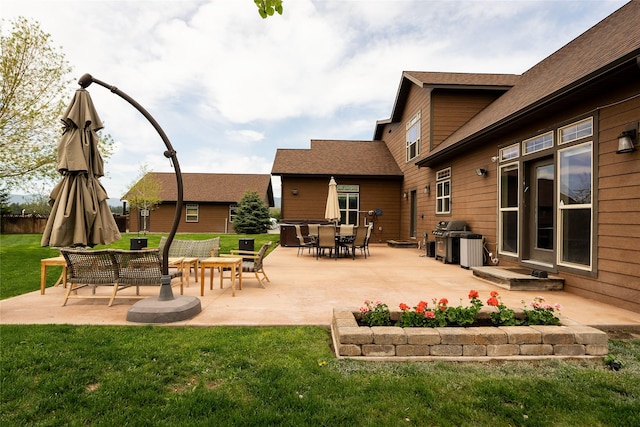 view of patio featuring area for grilling