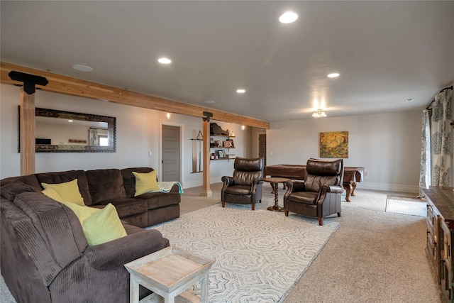 view of carpeted living room