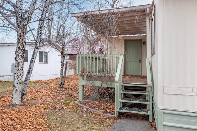 view of doorway to property