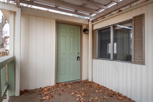 view of doorway to property