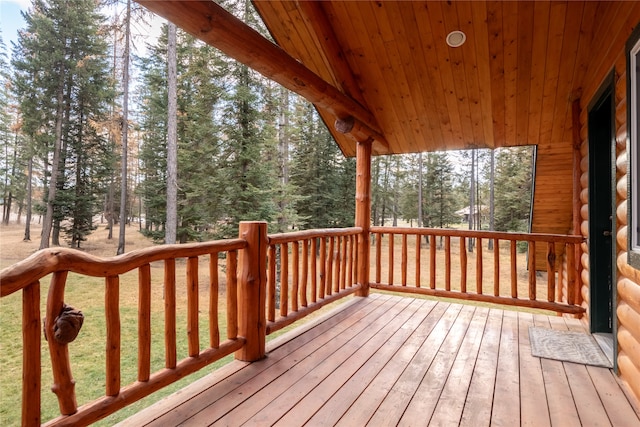 view of wooden terrace