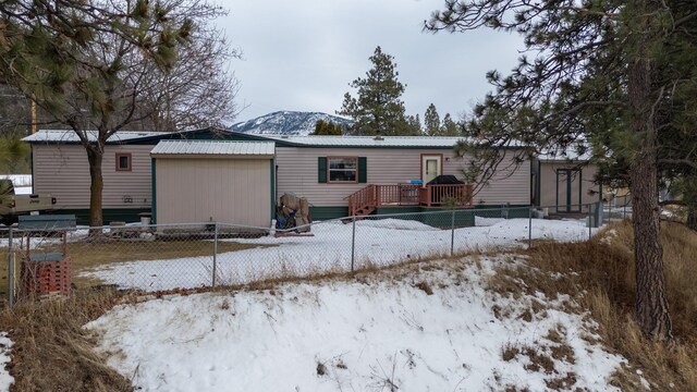 exterior space with a wooden deck