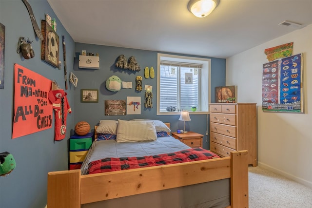 view of carpeted bedroom